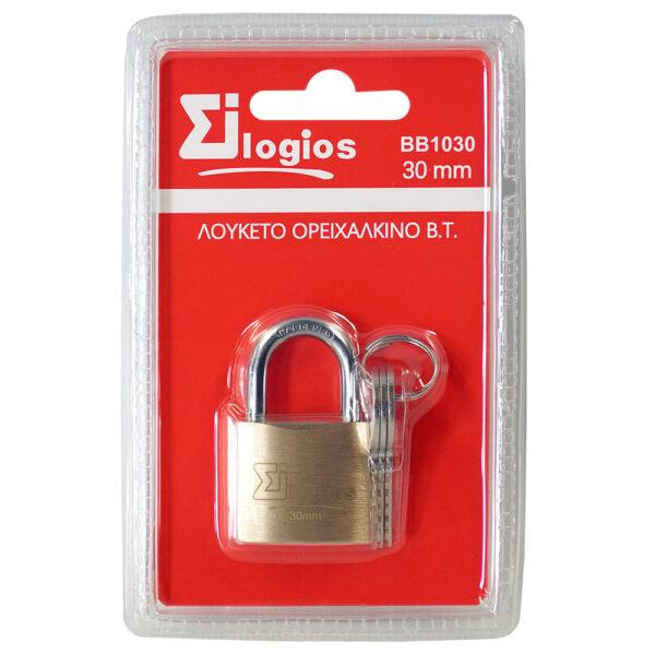 ΛΟΥΚΕΤΟ ΟΡΕΙΧΑΛΚΙΝΟ Β.Τ. 30mm ΜΕ 3 ΚΛΕΙΔΙΑ BL