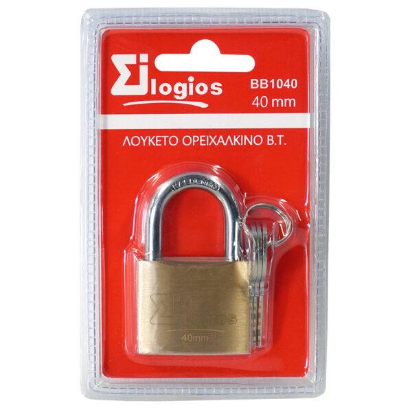 ΛΟΥΚΕΤΟ ΟΡΕΙΧΑΛΚΙΝΟ Β.Τ. 40mm ΜΕ 3 ΚΛΕΙΔΙΑ BL