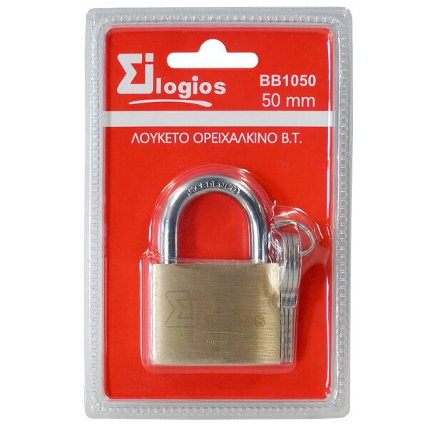 ΛΟΥΚΕΤΟ ΟΡΕΙΧΑΛΚΙΝΟ Β.Τ. 50mm ΜΕ 3 ΚΛΕΙΔΙΑ BL