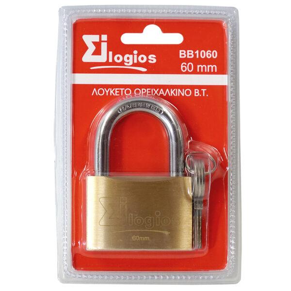 ΛΟΥΚΕΤΟ ΟΡΕΙΧΑΛΚΙΝΟ Β.Τ. 60mm ΜΕ 3 ΚΛΕΙΔΙΑ BL